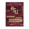 FLORIDA STATE OFFICIAL NCAA "Digitize" Raschel Throw Blanket; 60" x 80"