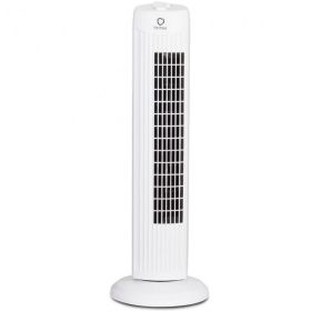 Fantask 35W 28 Inch Quiet Bladeless Oscillating Tower Fan (Color: White)